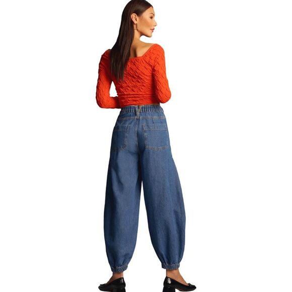 Pilcro x Anthropologie Wharfside High-Rise Jogger Jeans - Size 27 - $148 Retail - Picture 5 of 8